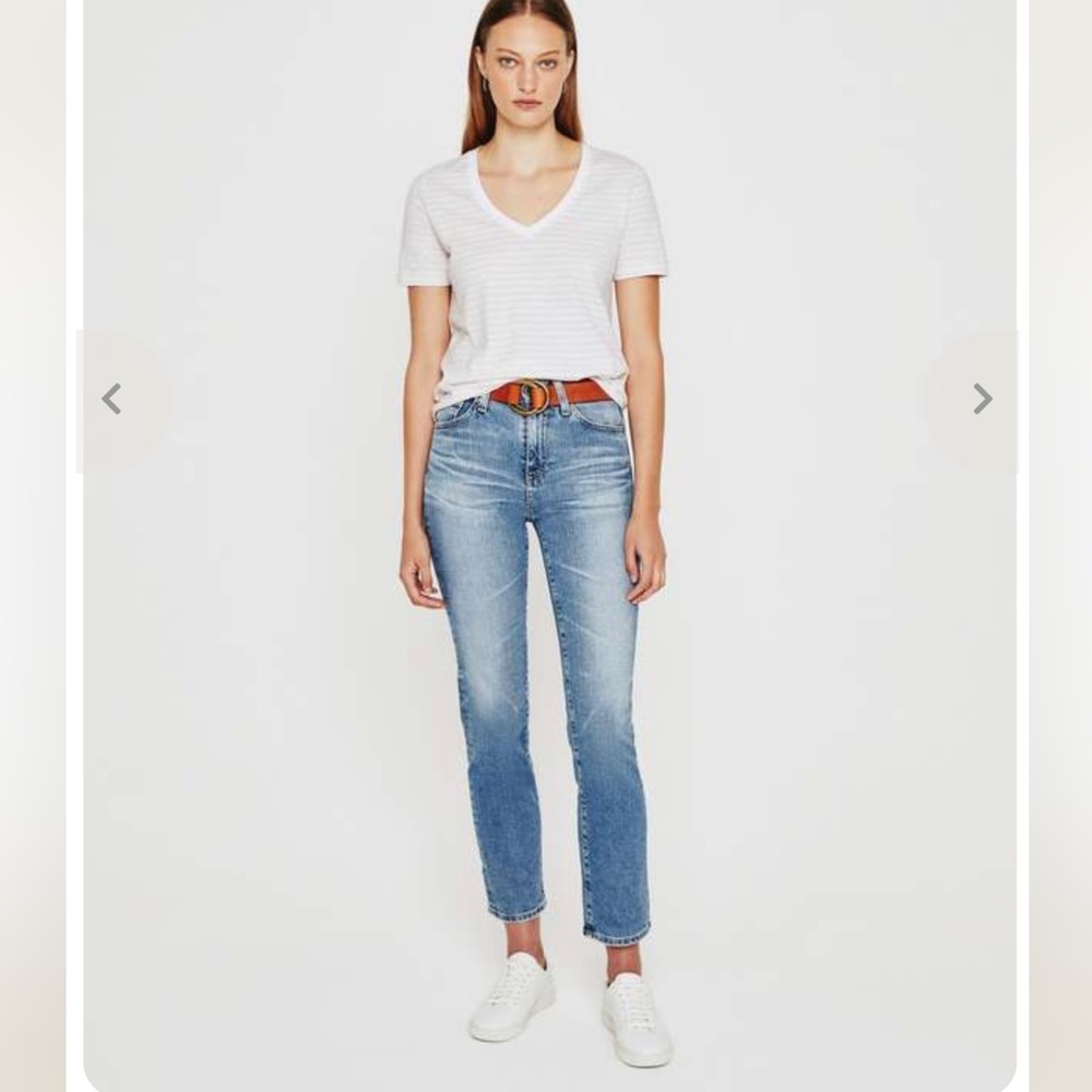 • AG Adriano Goldschmied • Women’s Saige Straight Leg Jeans 12 Years Blu…
